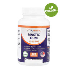Vitamatic, мастиковая смола, 1000 мг, 120 капсул