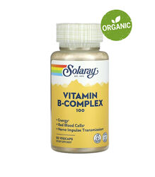 Solaray, b-complex 100, комплекс вітамінів групи В, b, 100 мг, 50 капсул
