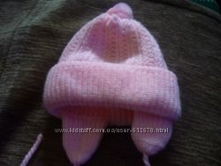 шапочки для девочки-новорожденнойзима