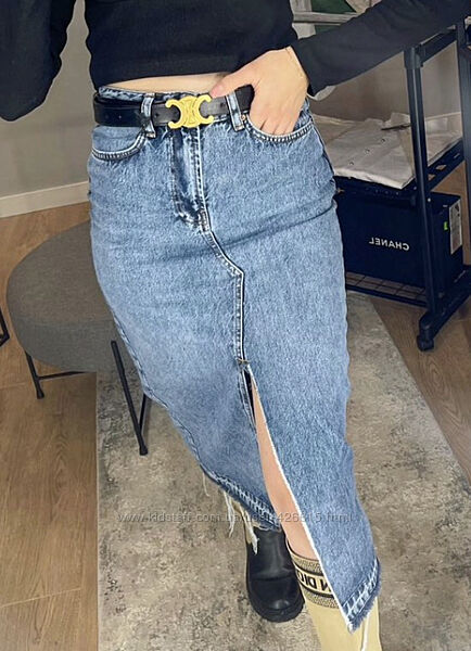 Длинная джинсовая юбка 