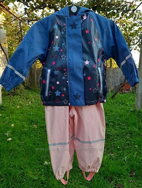 Дощовий комплект костюм дощовик на флісі lupilu