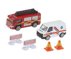 Игровой набор Транспорт спасателей Скорая и Пожарная HTI Teamsterz 1373614