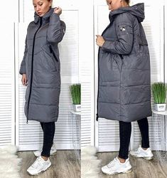 Зимнее удлинённое пальто 