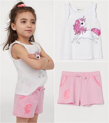 H&M яркий летний костюм 110-116 см