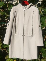 Жіноче нарядне пальто з капюшоном, розмір 50