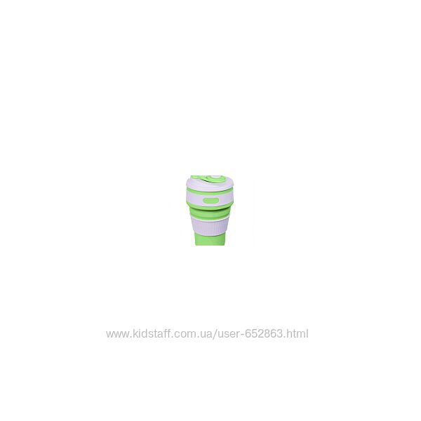Складная силиконовая чашка стакан с крышкой silicon magic cup 350 мл