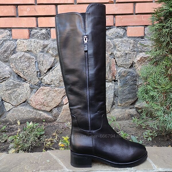 Женские зимние кожаные ботфорты ТМ Viko 1113-14 BLK A01