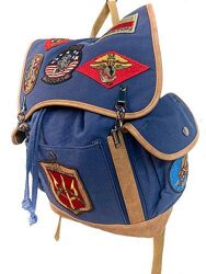 Оригинальный рюкзак Top Gun Canvas Backpack With Patches