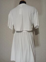 H&M Біле стильне плаття футболка натуральне котон