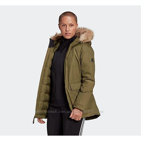 Парка женская Adidas Utilitas Hooded Parka Olive арт. GT1692