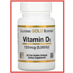 California Gold витамин Д3 дозировки 2000, 5000