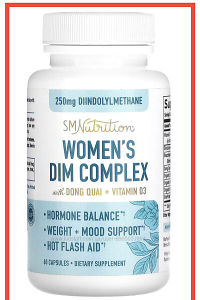 SMNutrition, Women&acutes DIM Complex, 250 мг, 60 капсул