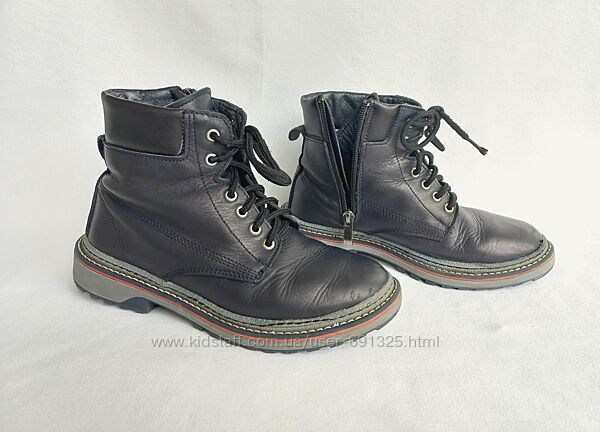 Черевики демі шкіра фліс, устілка 21,5 см.