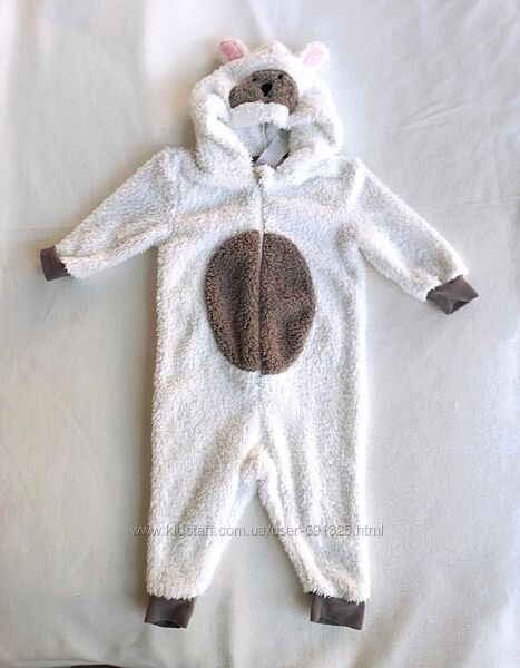 Піжама сліп кігурумі махрова ягня, довжина 78 см.