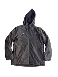 Куртка чорна на флісі, довжина 67 см.