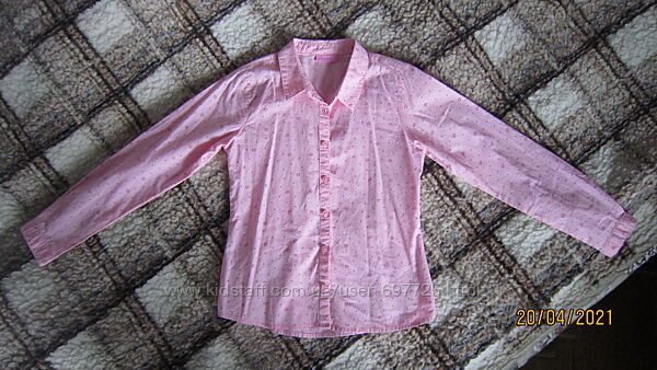 Для девочки розовая рубашка lc waikiki р. 128 см 8-9 лет