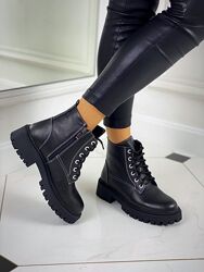 Ботинки Stell, натуральная кожа, черные, деми/зима