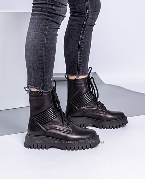 Ботинки Комфорт, натуральная кожа, черные, деми/зима