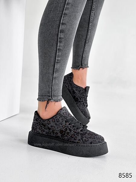 Кросівки Anni темно - сірий леопард