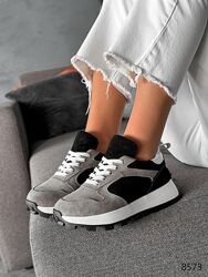 Кросівки Alpin, натуральна замша, сірий/чорний