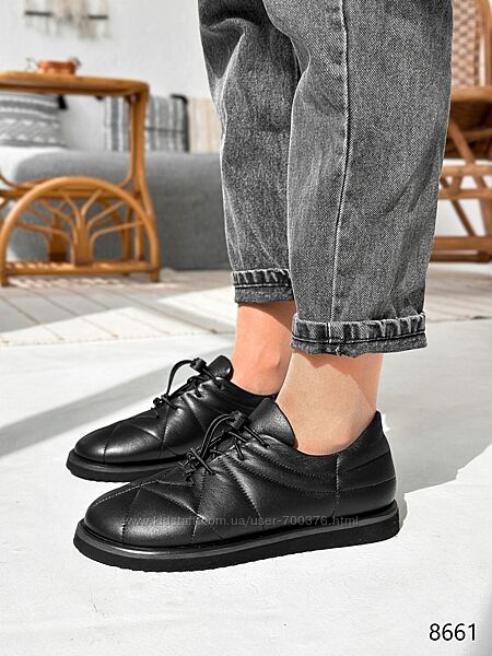 Туфлі Lest, натуральна шкіра, чорі