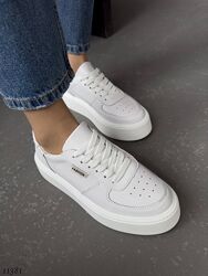 Кеди, натуральна шкіра, білі