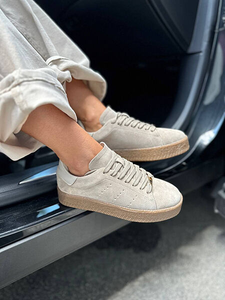 Кеди, натуральна замша, пісочні