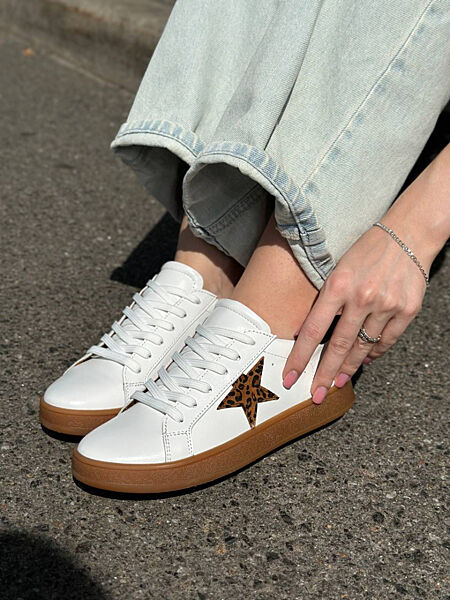 Кеди, натуральна шкіра, білі