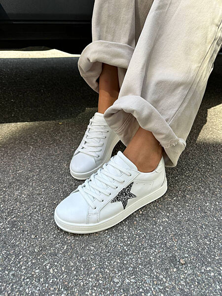 Кеди, натуральна шкіра, білі