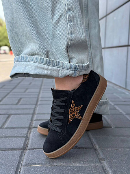 Кеди, натуральна замша, чорні