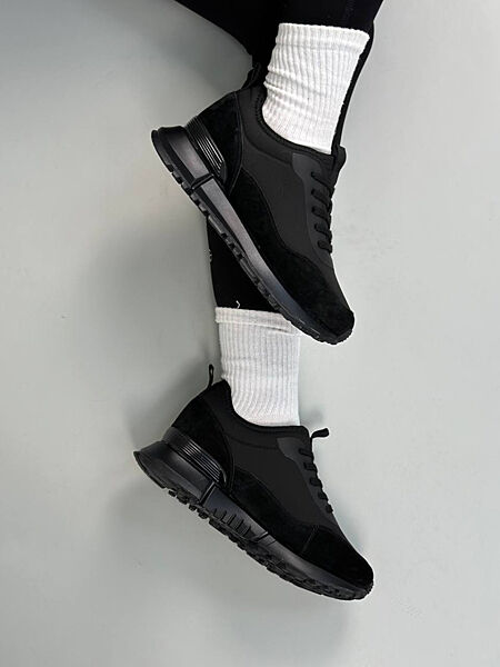 Кросівки, натуральна замша, чорні