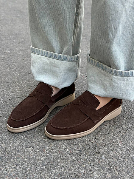 Лофери, натуральна замша, какао