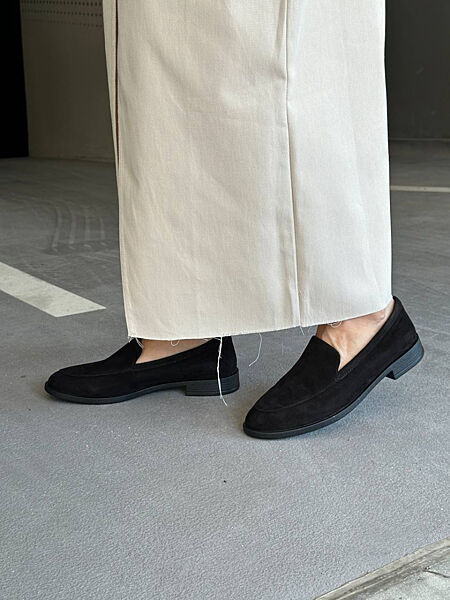 Лофери, натуральний велюр, чорні