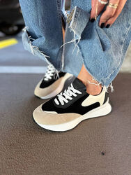 Кросівки, натуральна замша, кольорові зі вставками шкіри