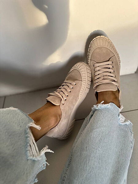 Кеди, натуральна замша, бежеві