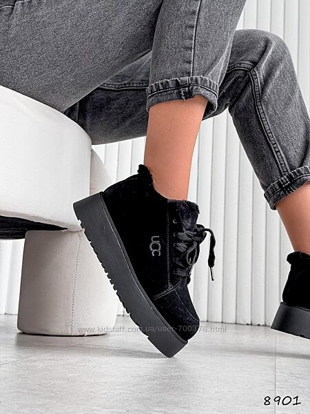 Черевики зима Olivia, натуральна замша, чорні