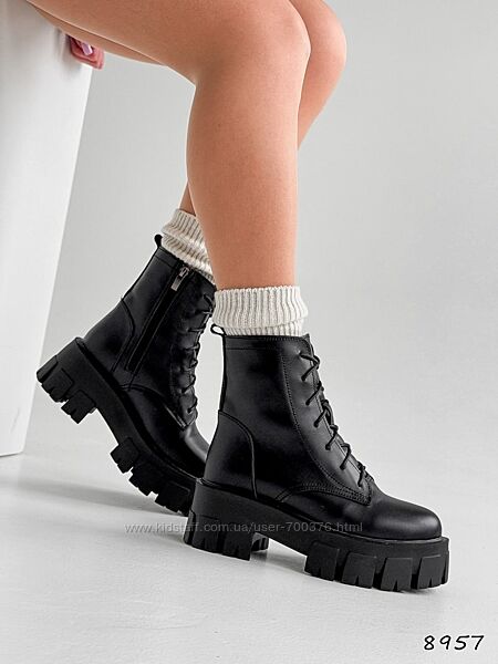 Черевики зима Helens, натуральна шкіра, чорні