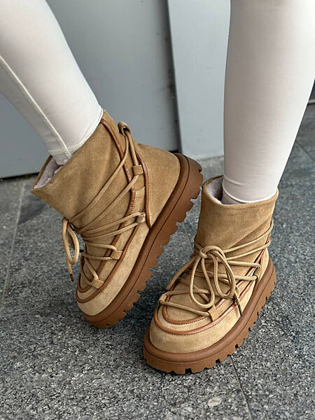 Уггі жіночі, натуральна замша, рудого кольору