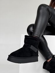 Угги Roxy, натуральна замша, чорні