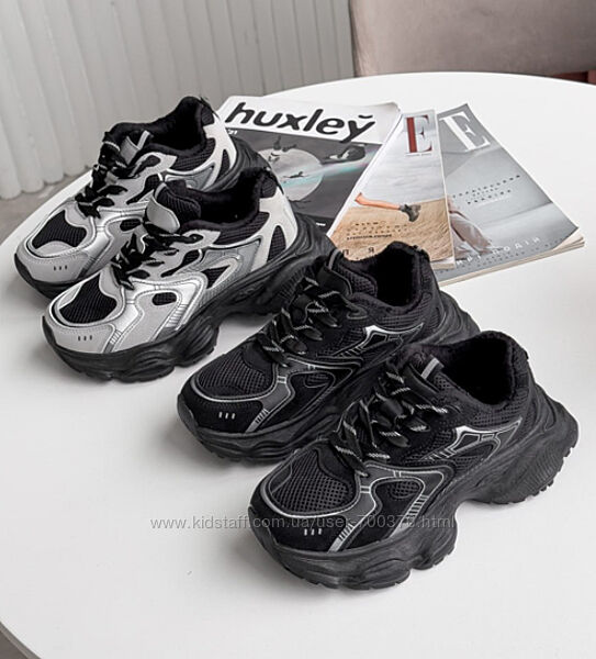 Кросівки Charli демі, на флісі, сірі/чорні