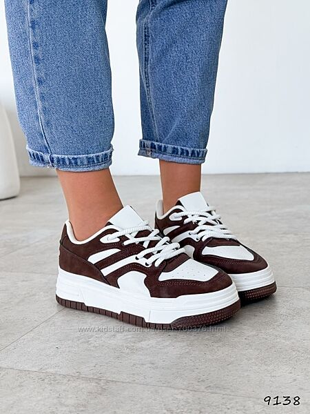 Кросівки Solly, білі/шоколад