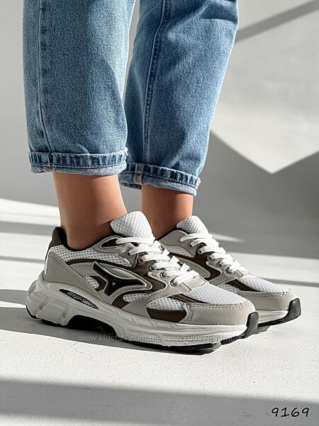 Кросівки Serin, білі/сірий/шоколад