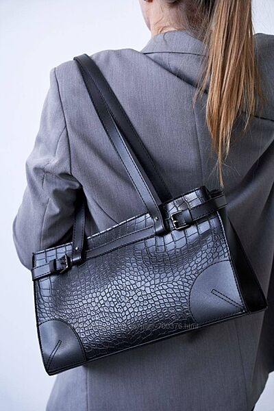 Сумка, високоякісна екошкіра, чорна