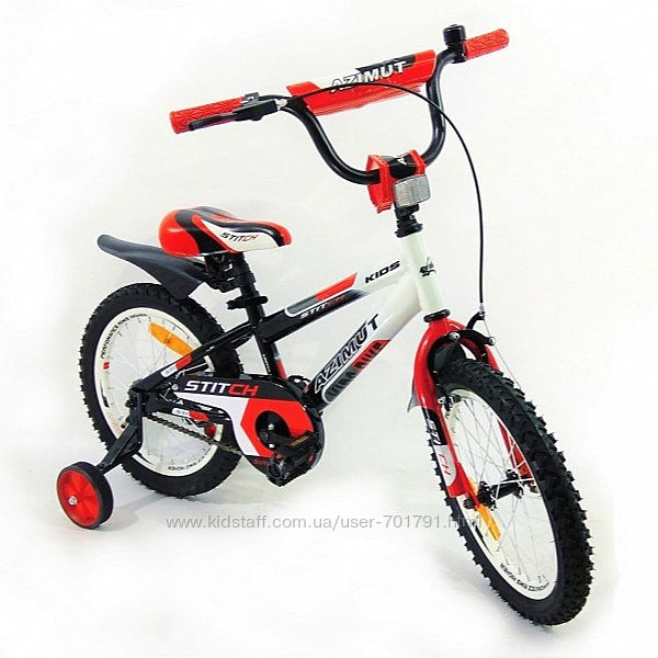 Детский двухколесный велосипед Azimut Stitch Азимут Стич на 12,14,16,18,20 