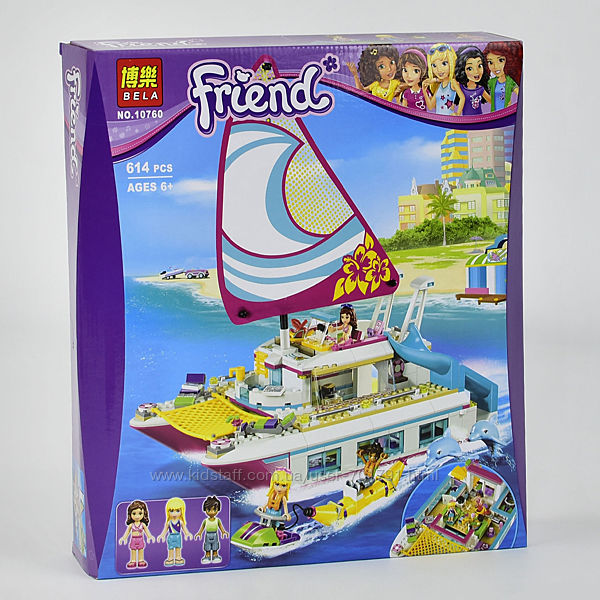 Bela Friends 10760 конструктор Катамаран Саншайн для девочки аналог лего