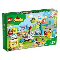 LEGO 10956 Парк пригод Duplo, дитяча іграшка від 2 років з ярмарком та поїз