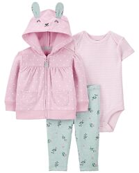 12м. Комплект с кофтой Carters Зайчик. В наличии