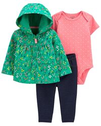 12м. Комплект с кофтой Carters Цветы. В наличии