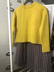 Лимонно-жовтий светр Massimo Dutti з кашемірової вовни розмір М