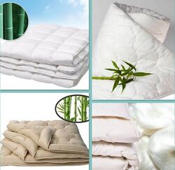 Тёплые и легкие одеяла из бамбукового волокна в различных размерах 